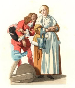 Žena holandské buržoazie a páže od Edmond Lechevallier Chevignard