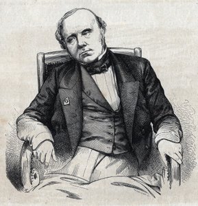Portrét Augustina Thierryho (1795-1856), francouzského historika. Rytina od Chevignarda v „“Le Magasin Picturesque““ od Edmond Lechevallier Chevignard