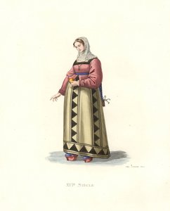 Žena z Burgosu, Španělsko od Edmond Lechevallier Chevignard