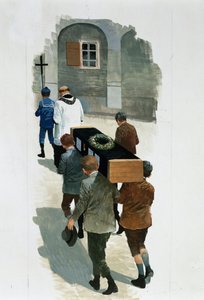 Malý mrtvý chlapec z "Srdce" od Edmonda De Amicis (1846-1908), kresba