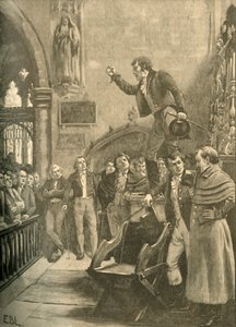 Volební setkání v Irsku, 1826 c1890. od Edmund Blair Leighton