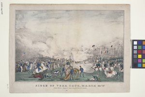 Siege Of Vera Cruz, 25. března (ručně kolorovaná litografie)