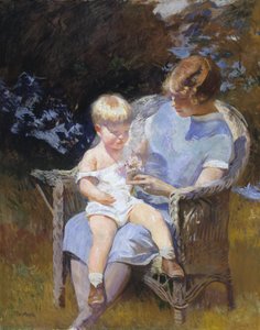 Marjorie a malý Edmund, 1928. od Edmund Charles Tarbell