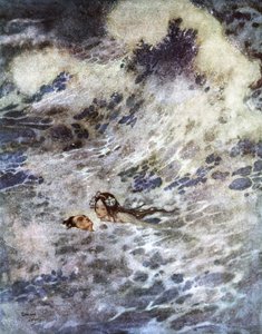 Malá mořská víla (litografie) od Edmund Dulac