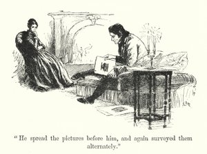 Ilustrace pro Jane Eyre od Charlotte Bronte (litho)