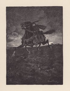 Ilustrace k filmu Předvečer svaté Anežky od Johna Keatse (litografie)