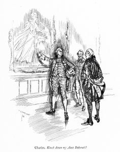 Ilustrace k Sheridanově Škole skandálu (rytina) od Edmund Joseph (after) Sullivan