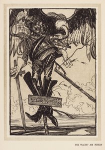 Císařův věnec: Die Wacht Am Rhein (litografie) od Edmund Joseph (after) Sullivan