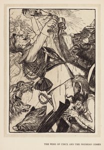 Kaiserův věnec: Víno Circe a pruský Comus (litografie)