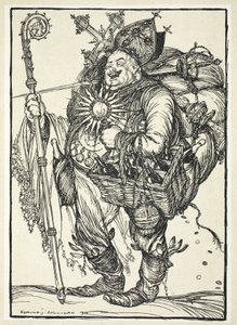 Herr Michel ADC korunnímu princi při návratu ze zaslíbené země, ilustrace z knihy The Kaiser