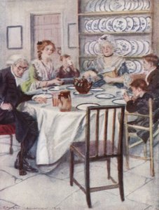 Ilustrace k Vicar of Wakefield od Olivera Goldsmitha (barevné lito) od Edmund Joseph Sullivan