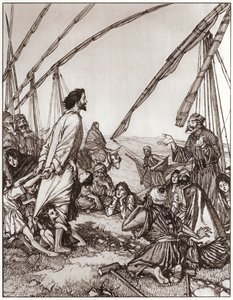 Ježíš se ptá: Kdo je můj bližní? (litho) od Edmund Joseph Sullivan