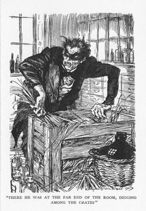 Scéna z filmu Podivný případ doktora Jekylla a pana Hyda od Roberta Louise Stevensona, 1927