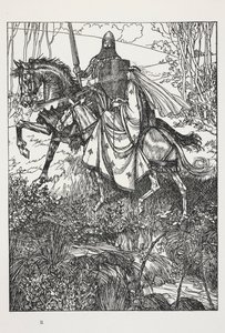 Sir Launcelot a královna Guinevere, ilustrace z 