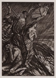Bouře (litho) od Edmund Joseph Sullivan
