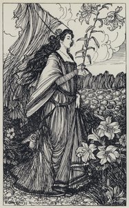 Tennyson, ilustrace pro Sen o spravedlivých ženách a jiné básně od Edmund Joseph after Sullivan