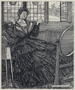 Tennyson, ilustrace pro Sen o spravedlivých ženách a jiné básně od Edmund Joseph after Sullivan