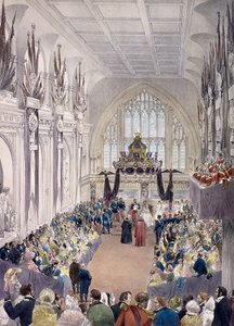Napoleon III a císařovna Eugenie v Guildhall, Londýn, 1855 od Edmund Morin