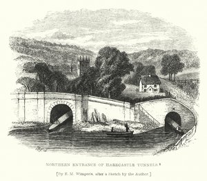 Severní vchod do Harecastle Tunnels (rytina)