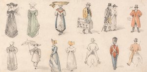 Studie postav: ženy, živnostníci atd. od Edmund Thomas Parris
