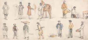 Studie obchodníků a čeledínů od Edmund Thomas Parris