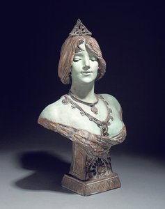 Busta modelovaná jako Sarah Bernhardt, Exposition Universelle, Paříž od Edouard (after) Drouot