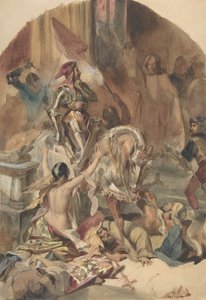 Massacre de Nesle 1472, 19. století. od Édouard Alexandre Odier