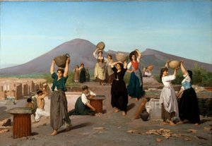 Scéna vykopávek v Pompejích Obraz Edouarda Saina (1830-1910) 1865 Ne. 1,2 x 1,72 m Paříž, musee d