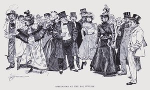 Bohémská Paříž: Diváci na Bal Bullier (litografie)