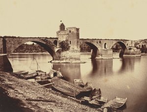 Avignon. Pont St Benezet od Édouard Baldus