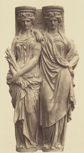[Karyatidy od Astyanaxe Bosia, výzdoba Louvru, Paříž] od Édouard Baldus