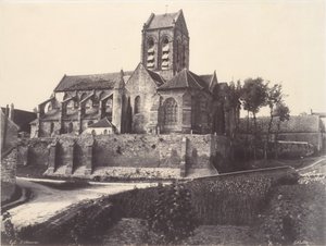 Kostel v Auvers od Édouard Baldus