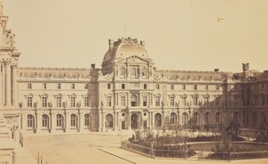 Cour Napoléon a Pavillon Sully při pohledu z Turgotova křídla Louvru v Paříži od Édouard Baldus