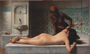 Masáž, hammam scéna, 1883.