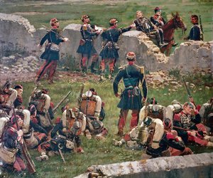 Večer bitvy u Rezonville Gravelotte. Granátníci císařské gardy na odpočinku, 16. srpna od Jean Baptiste Edouard Detaille