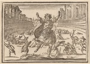 Potyčka v římském cirkusu od Edouard Eckman after Jacques Callot
