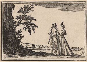 Promenáda od Edouard Eckman after Jacques Callot