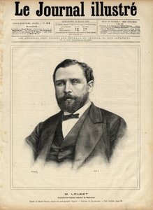Emile Loubet (1836-1929) v roce 1892 (předseda rady - ministr vnitra) Rytina Navellier v „The Illustrous Journal“ z roku 1892