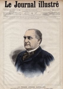 Jerome Bonaparte dit Plon (Plonplon) (1822-1891) (Napoleon-Jerome Bonaparte nebo princ Jerome Napoleon), syn Jerome Bonaparte (1784-1860) - rytina od Navelliera v „The Illustrous Journal“ z roku 1891