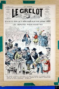 Obálka „“Le Grelot“, číslo 1323, Satirický v barvách