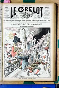 Obálka „“ Le Grelot “, číslo 992, Satirique en B & B od Edouard Guillaumin Pepin