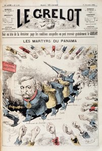 Mučedníci z Panamy od Pépina - Couv. ""The Grelot""" z 27. listopadu od Edouard Guillaumin Pepin
