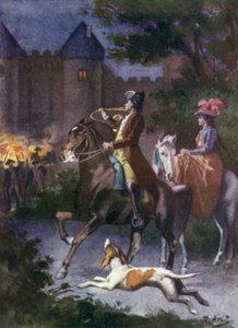 V mžiku byli všichni Maupratové u padací mříže. Ilustrace pro Mauprat od George Sand