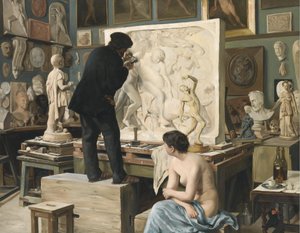 Studio mého otce od Edouard Joseph Dantan