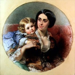 Mateřská něha od Edouard Louis Dubufe