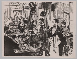 V kavárně od Édouard Manet
