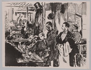 V kavárně od Édouard Manet