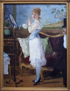 Kotě. (Portrét herečky Henriette Hauserové, známé jako Citron, v roli Nany, postavy prostitutky v románech Emila Zoly (1840-1902). Malba Edouarda Maneta (1832-1883), olej na plátně od Édouard Manet