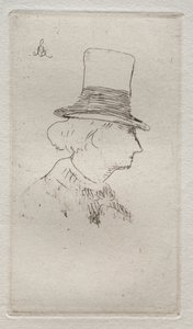 Baudelaire z profilu. od Édouard Manet