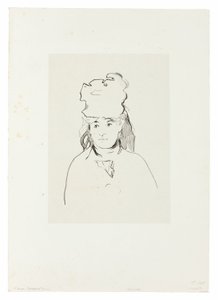 Berthe Morisot v siluetě od Édouard Manet